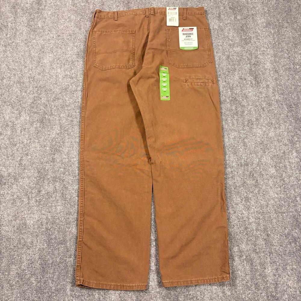 dickies dungaree jean relaxed fit brown carpenter pants NWT
